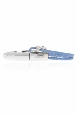 FERRAGAMO SILVER Bracelet with engraved logo