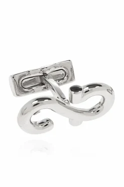 FERRAGAMO SILVER Cufflinks in the shape of a logo