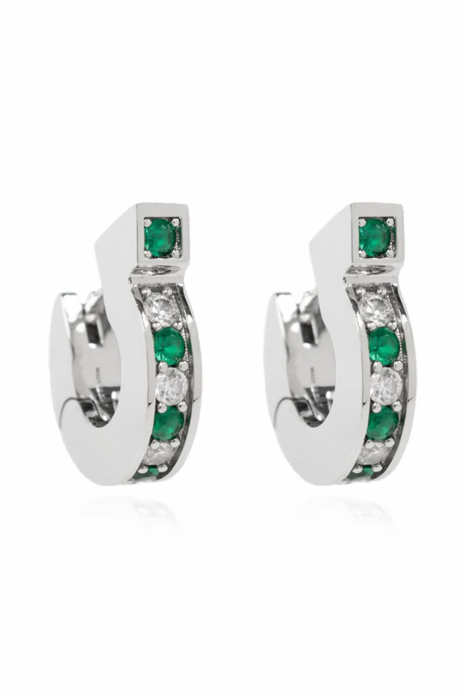 FERRAGAMO SILVER Earrings with logo