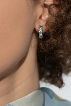 FERRAGAMO SILVER Earrings with logo