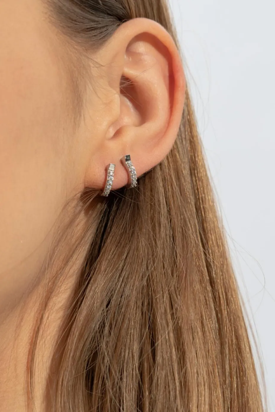 FERRAGAMO SILVER Set of three earrings