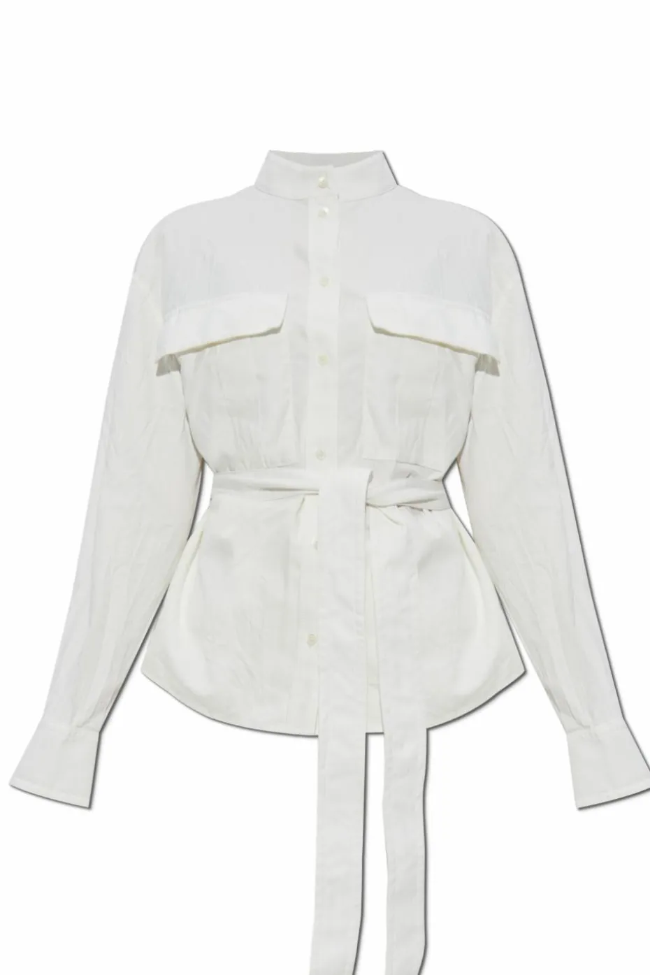 FERRAGAMO WHITE Shirt with belt