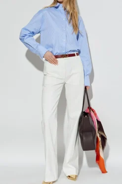 FERRAGAMO WHITE Straight-leg jeans