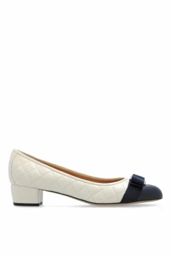 FERRAGAMO WHITE ‘Vara’ Heeled Shoes