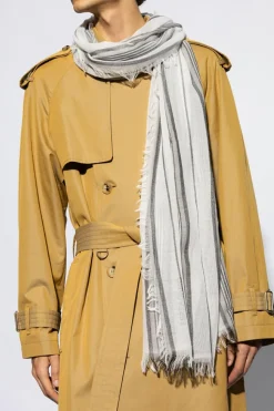 FERRAGAMO WHITE Wool scarf