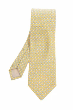 FERRAGAMO YELLOW Silk tie