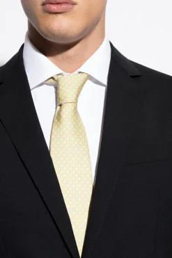 FERRAGAMO YELLOW Silk tie
