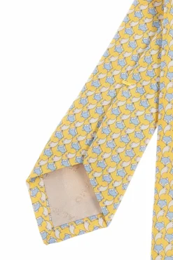 FERRAGAMO YELLOW Silk tie