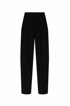 forte_forte BLACK Creased trousers ‘Vela’