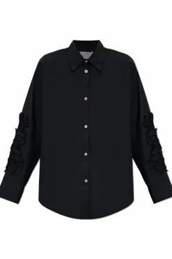 forte_forte BLACK Shirt with collar