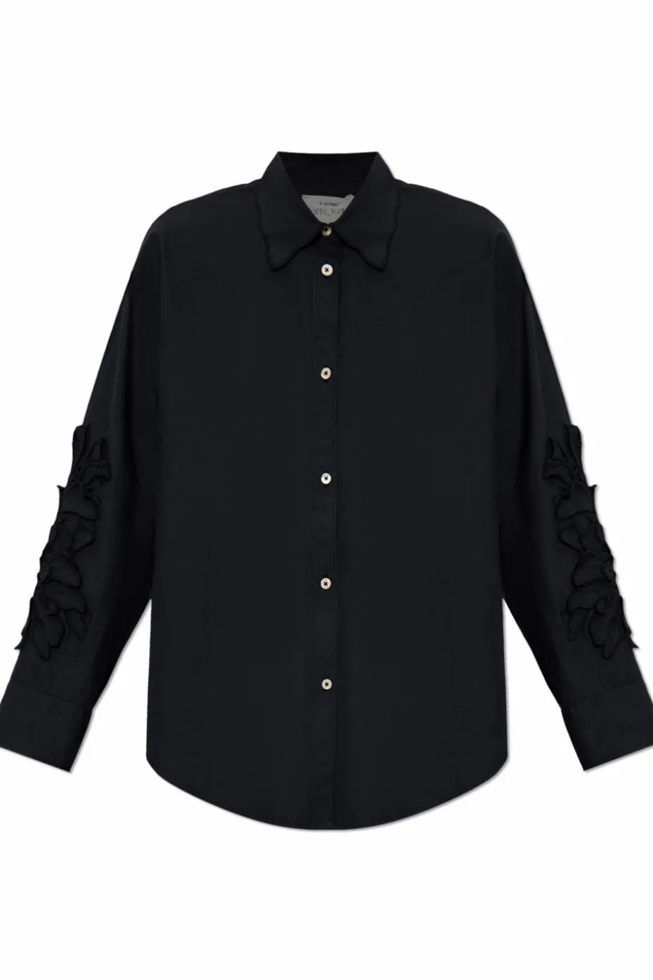 forte_forte BLACK Shirt with collar