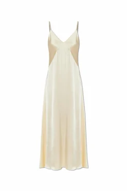 forte_forte cream Dress with lurex thread