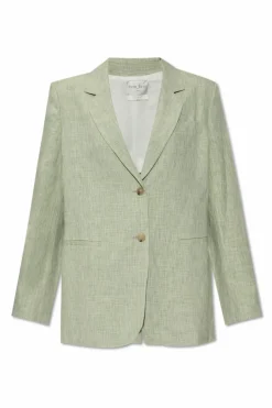 forte_forte GREEN Jacket with linen finish