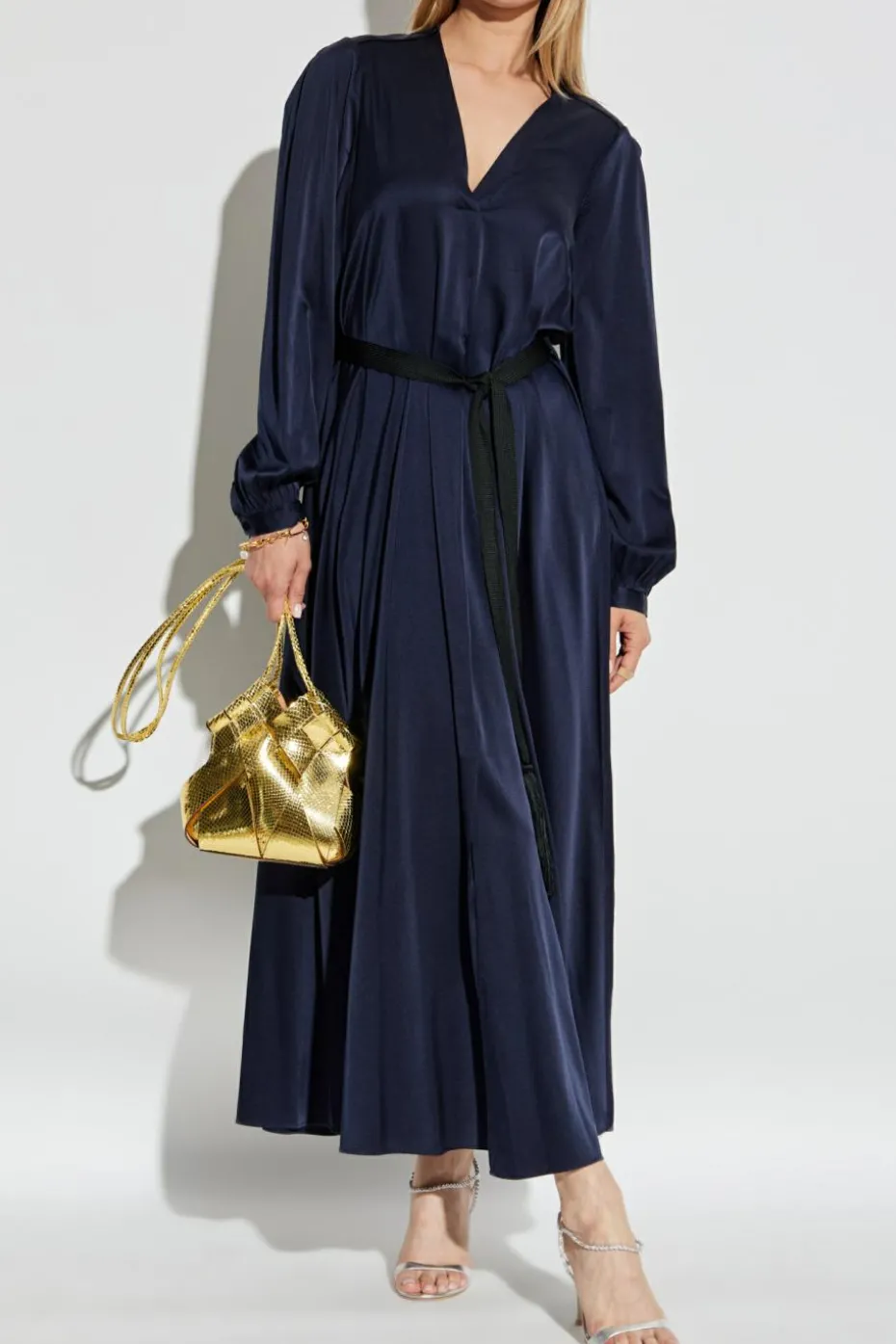 forte_forte NAVY BLUE Silk dress