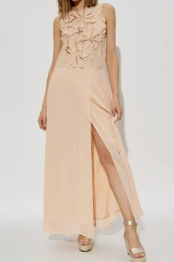 forte_forte PINK Dress with floral trim