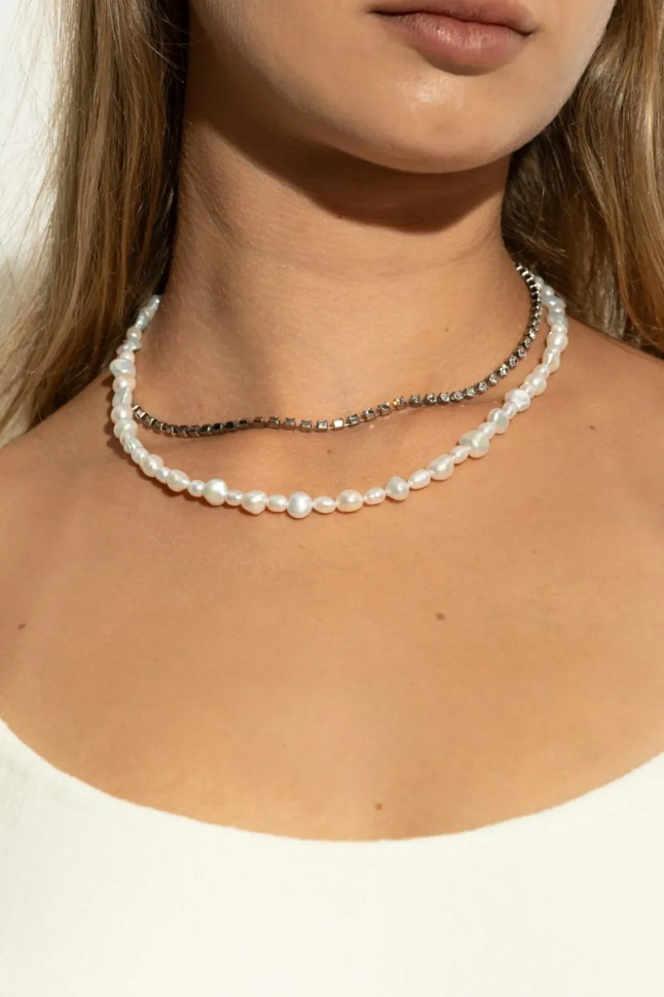 forte_forte WHITE Double necklace