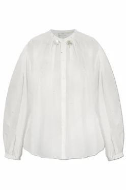 forte_forte WHITE Shirt with shimmering appliqués