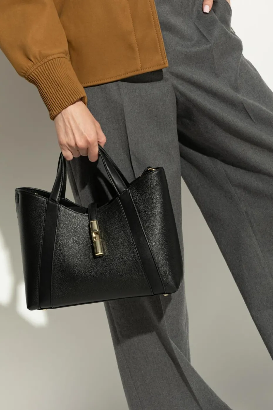 Furla BLACK Handbag `Goccia Small`