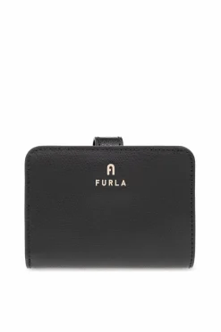 Furla BLACK Leather wallet with logo