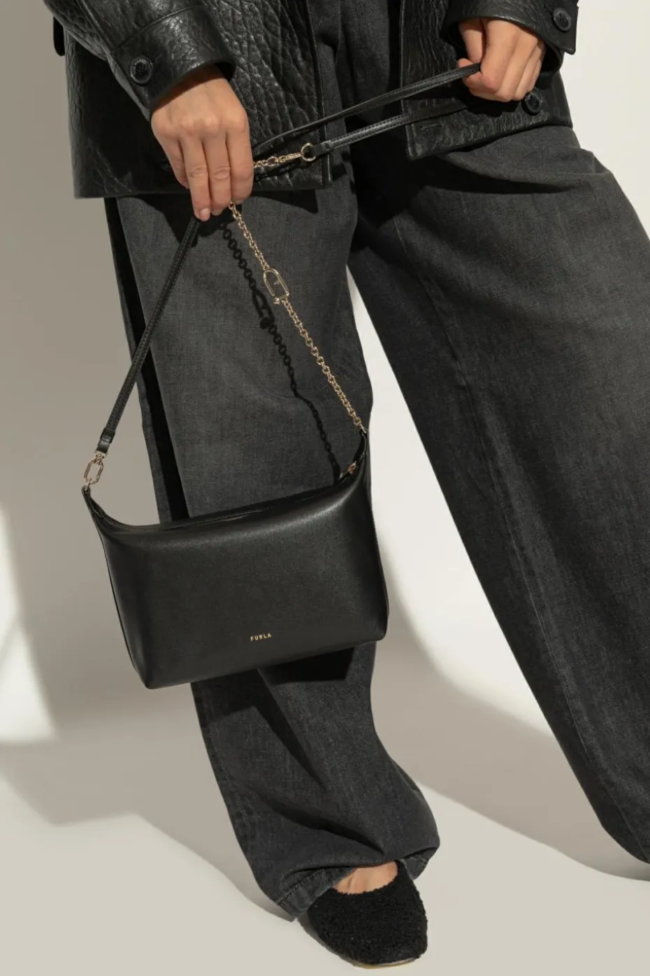 Furla BLACK Shoulder Bag Nuvola Mini