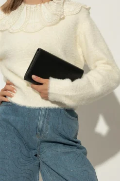 Furla BLACK Wallet on chain Camelia