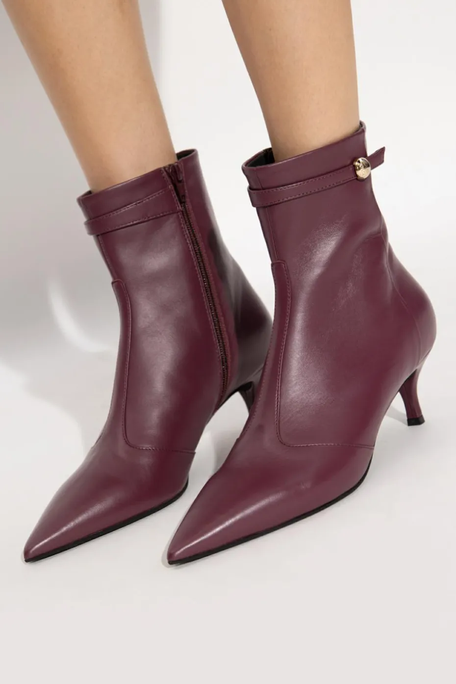 Furla BURGUNDY "Heeled ankle boots 'Sfera'"