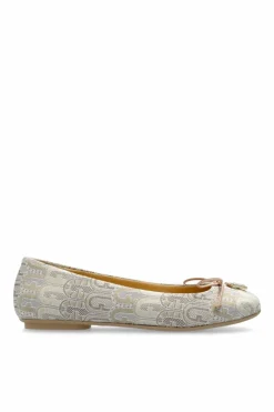 Furla cream Ballerinas with logo
