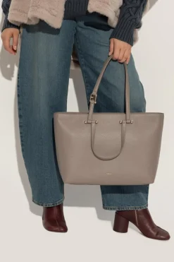 Furla GREY "Duetto Large" shopper bag