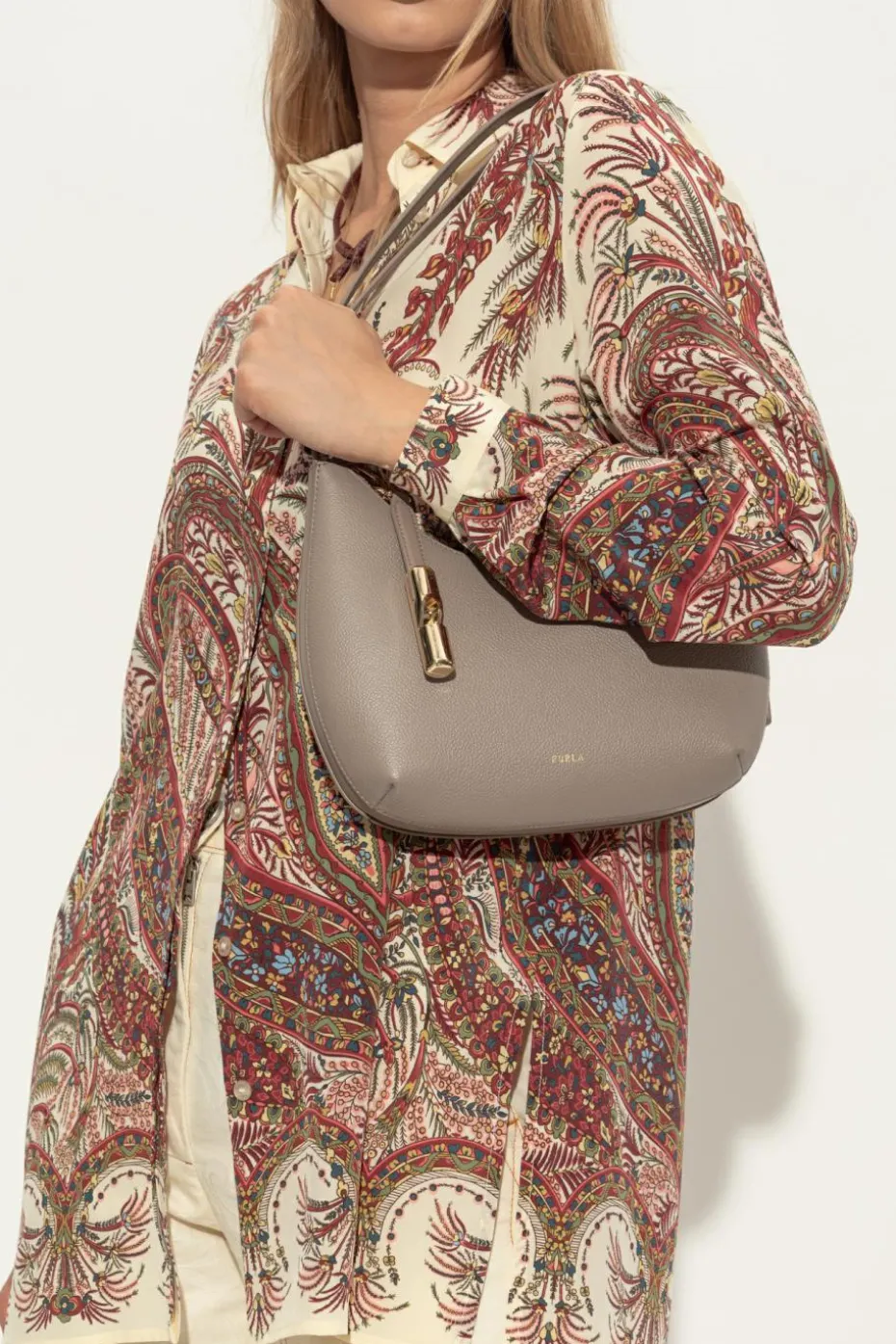 Furla GREY Shoulder bag `Goccia Small`