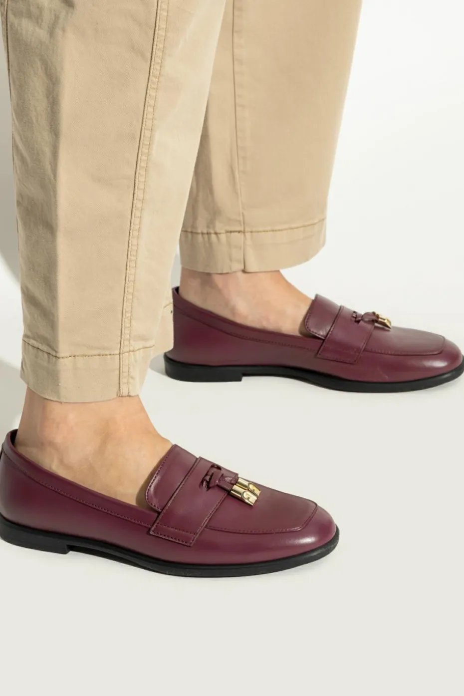 Furla PURPLE "Goccia" loafers shoes