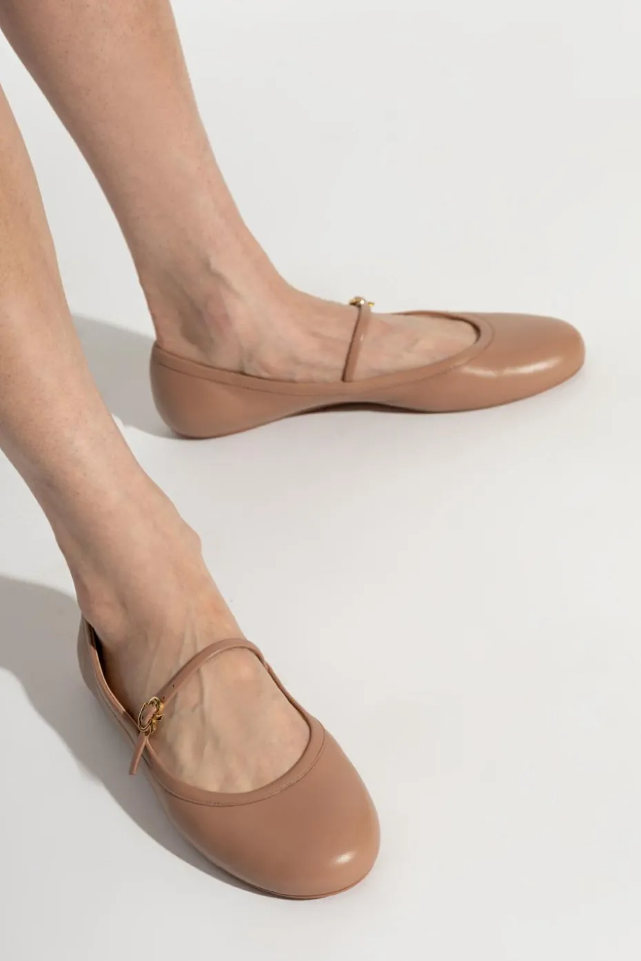 Gianvito Rossi beige Ballet Flats Carla