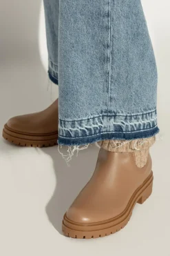 Gianvito Rossi beige Leather Chelsea boots ‘Tenney’