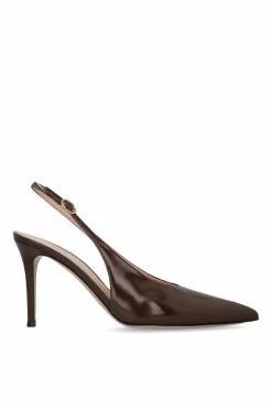 Gianvito Rossi BROWN "Heeled Shoes 'Robbie Sling'"