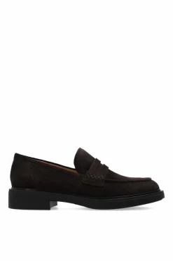 Gianvito Rossi BROWN Suede ‘Harris’ loafers