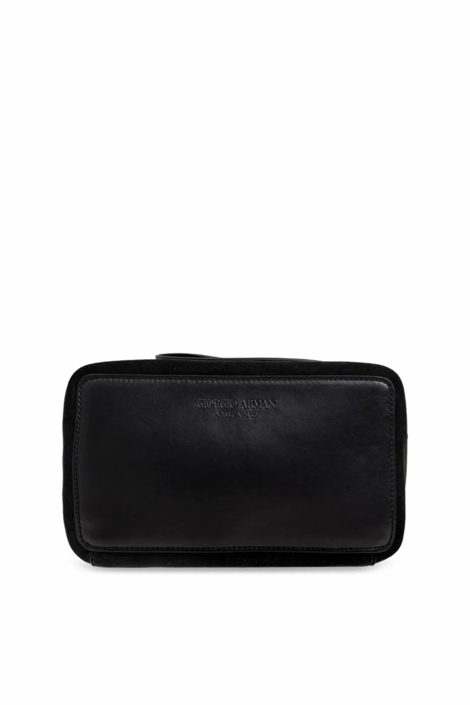 Giorgio Armani BLACK Leather Makeup Bag