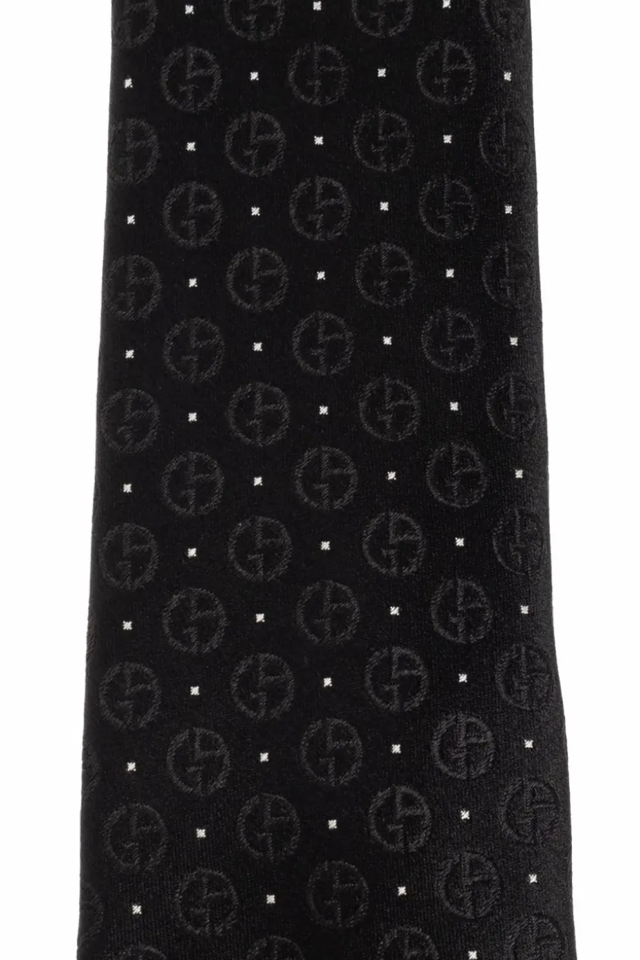Giorgio Armani BLACK Silk tie with monogram