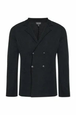 Giorgio Armani BLACK Wool Double-Breasted Blazer