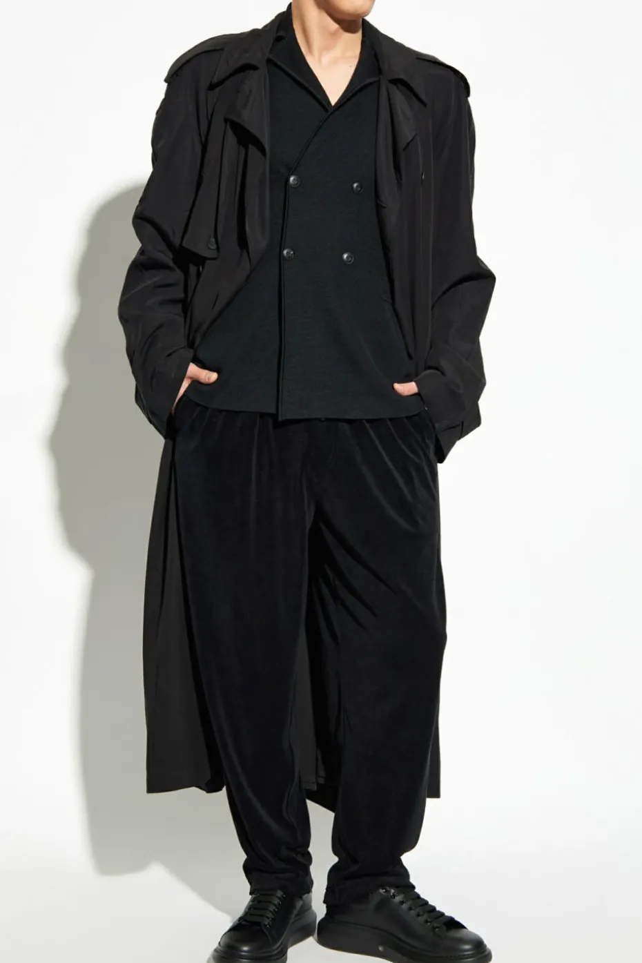 Giorgio Armani BLACK Wool Double-Breasted Blazer
