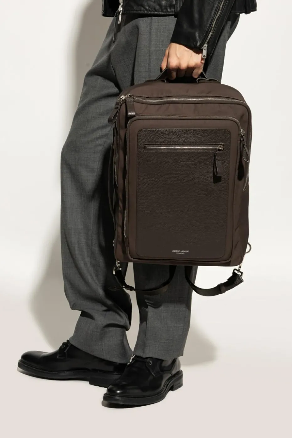 Giorgio Armani BROWN Backpack with logo