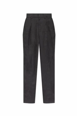 Giorgio Armani GREY Linen pleated trousers