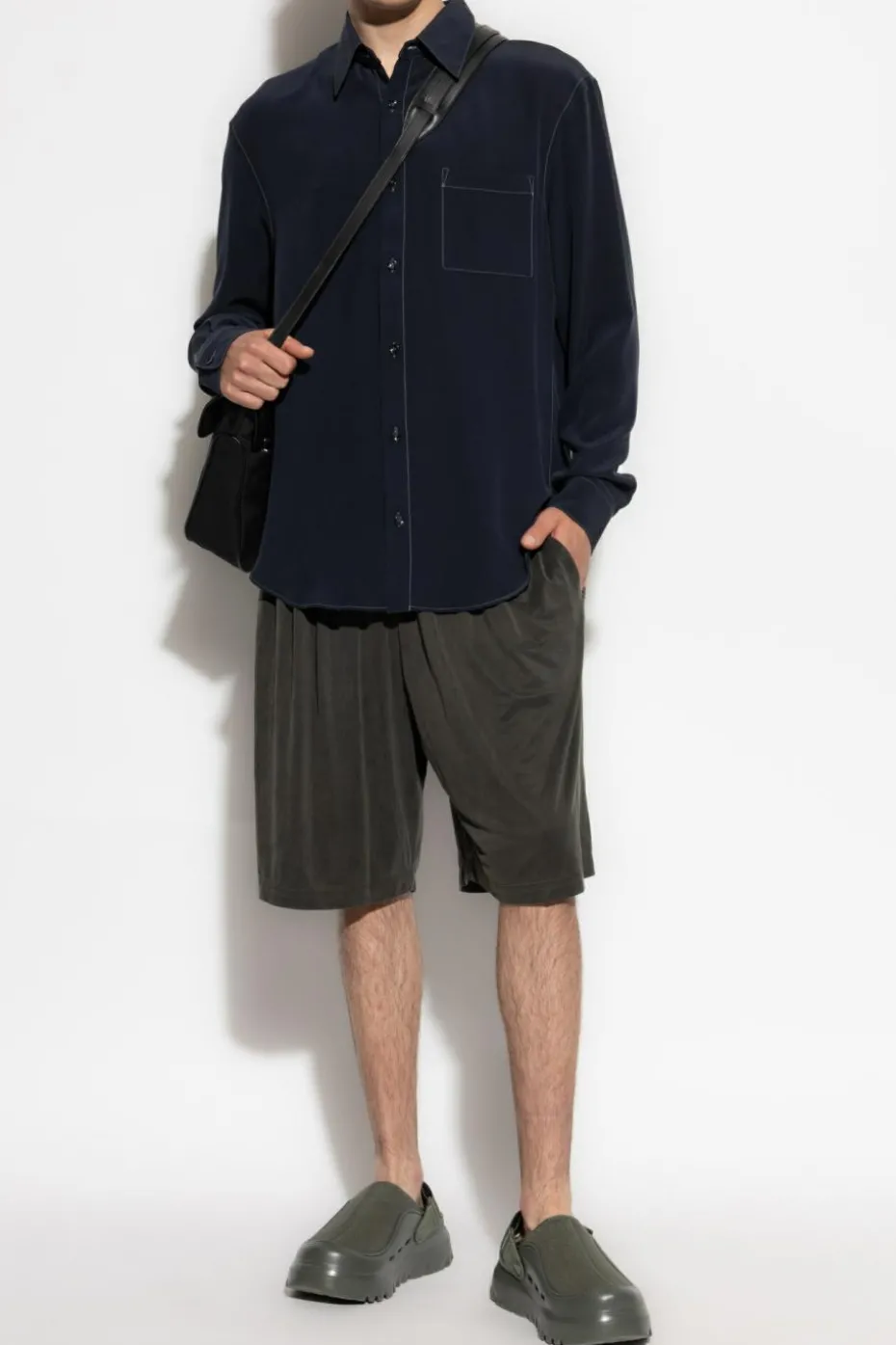 Giorgio Armani NAVY BLUE Silk shirt