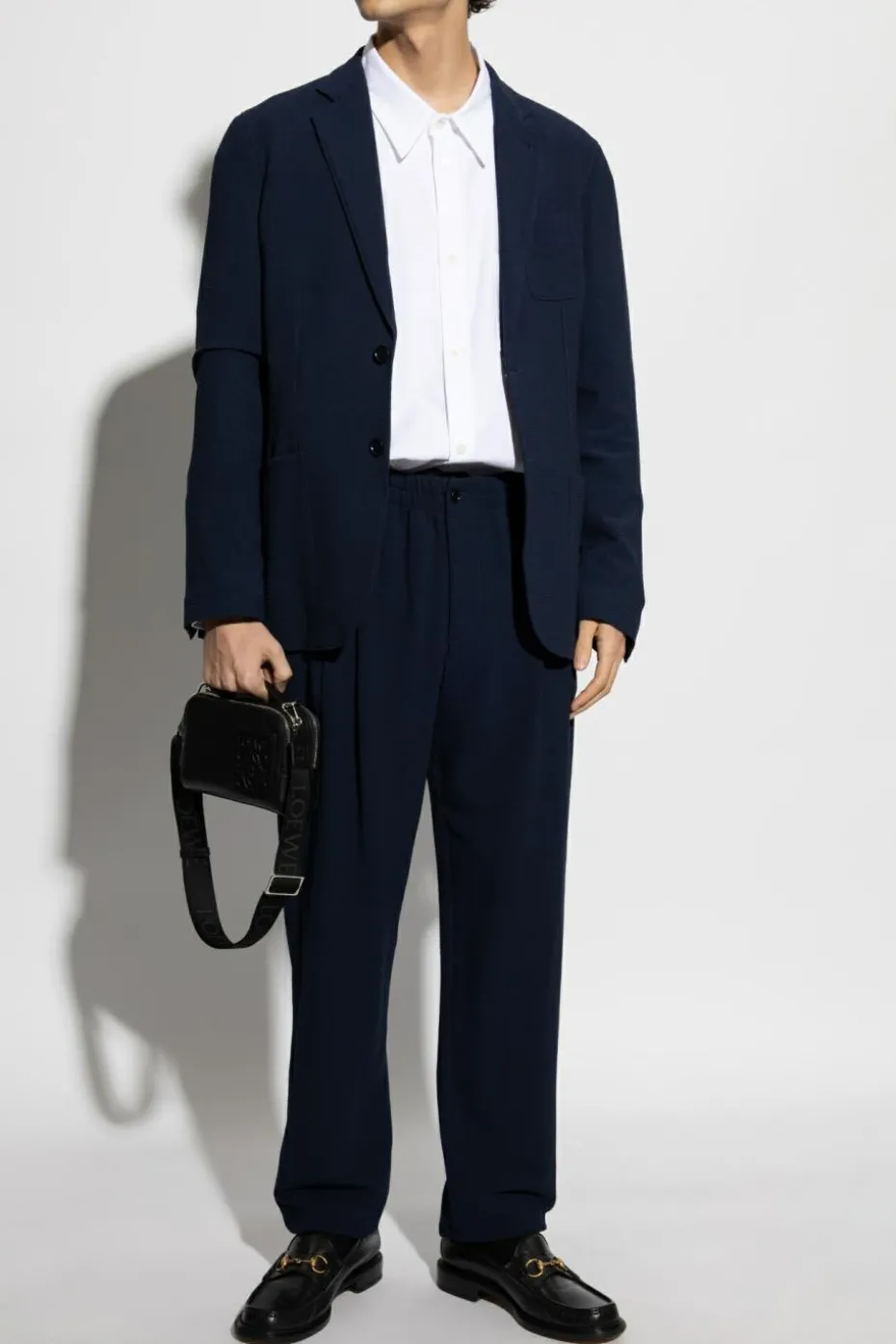 Giorgio Armani NAVY BLUE Wool pants