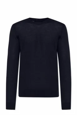 Giorgio Armani NAVY BLUE Thin wool sweater