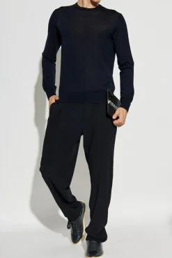 Giorgio Armani NAVY BLUE Thin wool sweater
