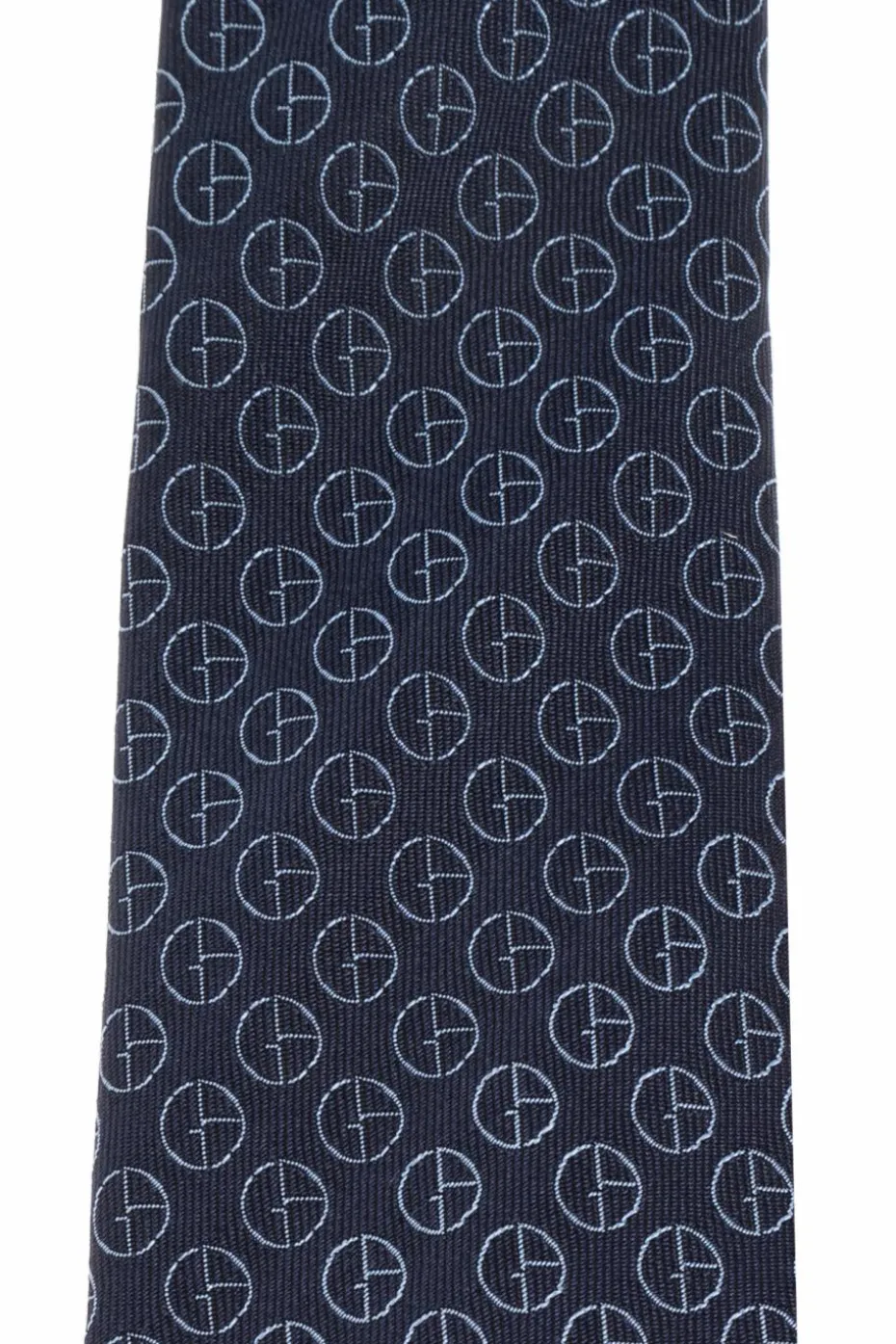 Giorgio Armani NAVY BLUE Silk tie with monogram