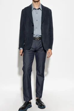 Giorgio Armani NAVY BLUE Blazer with open lapels