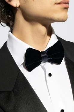 Giorgio Armani NAVY BLUE Velvet bow tie