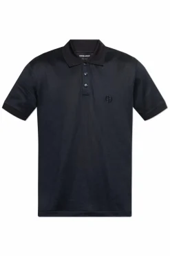 Giorgio Armani NAVY BLUE Polo with embroidered logo