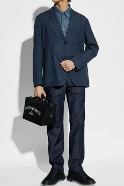 Giorgio Armani NAVY BLUE Blazer with open lapels