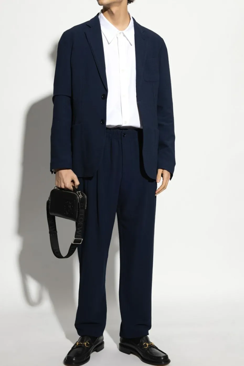 Giorgio Armani NAVY BLUE Blazer with open lapels